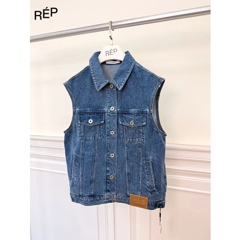Journal Record设计师品牌浅牛仔蓝牛仔马甲 25SS 早春穿搭