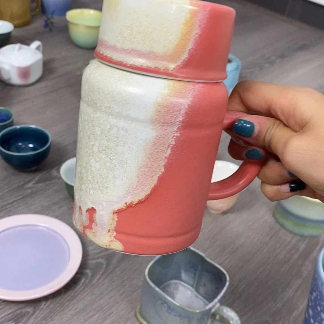 景德镇高温颜色釉凉水壶