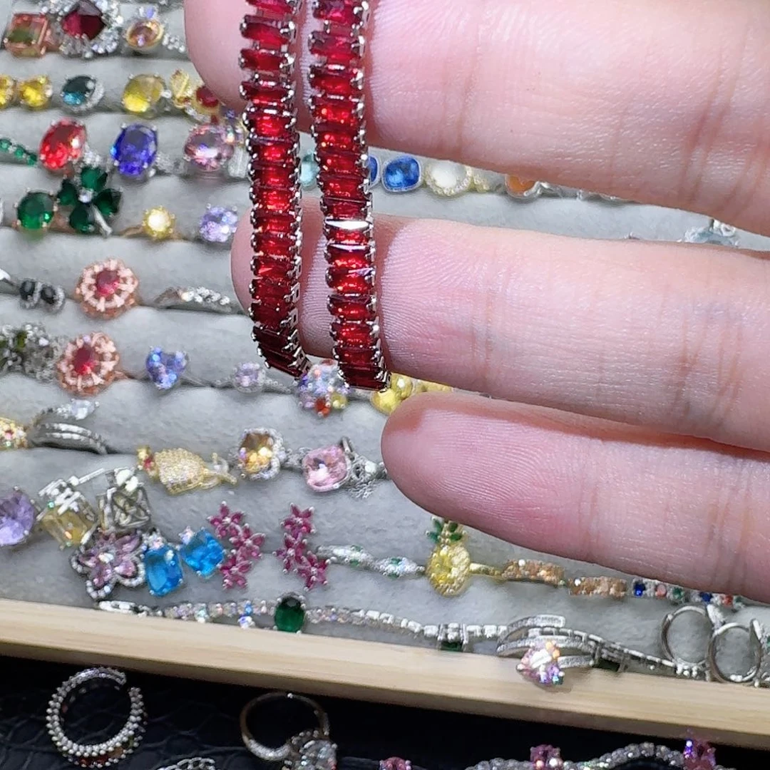 托帕石戒指银S925镶嵌