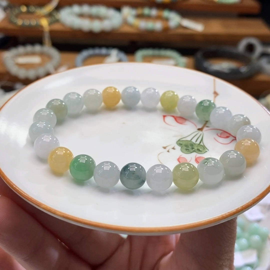 翡翠未镶嵌手链翡翠d22卡7.8