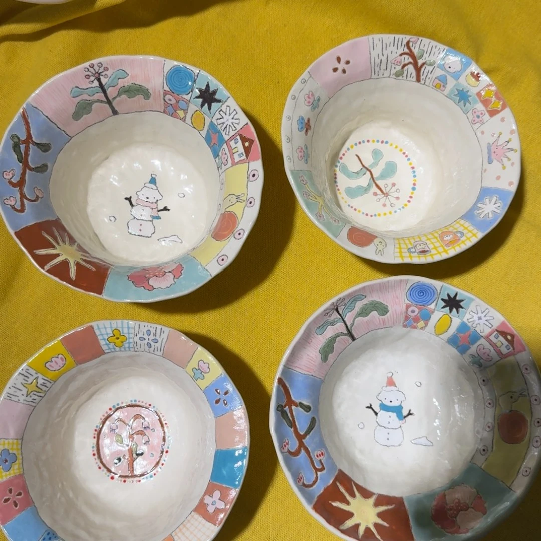 摆件陶景德镇陶瓷艺术手捏盘