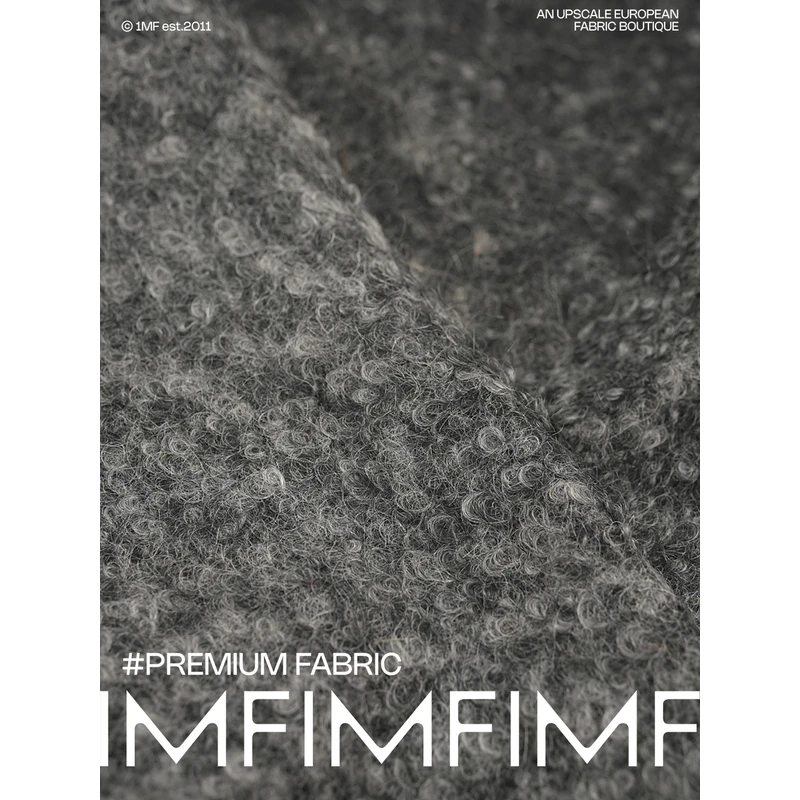 1111每米立省187.74元3.7折意大利紧致毛圈风格羊毛大衣面料150CM