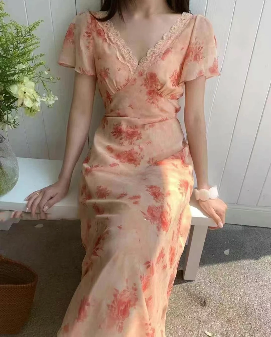 甜心粉黛仙逸长连衣裙2990