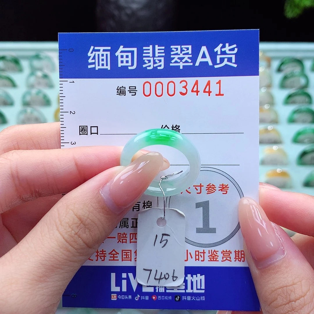 翡翠戒指未镶嵌15号
