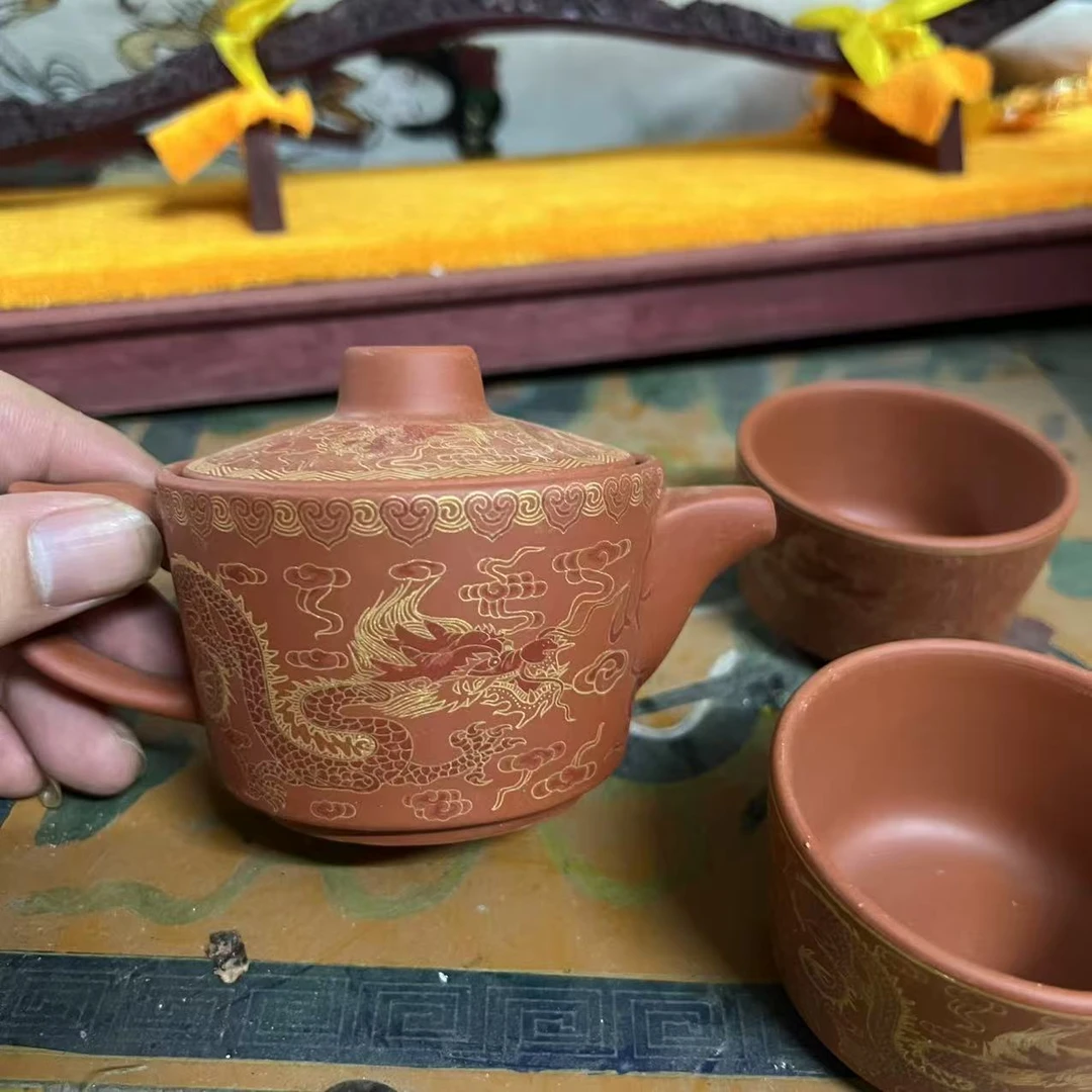 中式紫砂壶茶壶套装一壶二杯茶杯功夫泡茶壶复古茶具伴手礼礼品