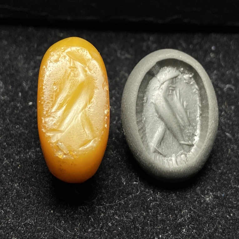 人物题材萨珊印章22*17.9*12.5mm