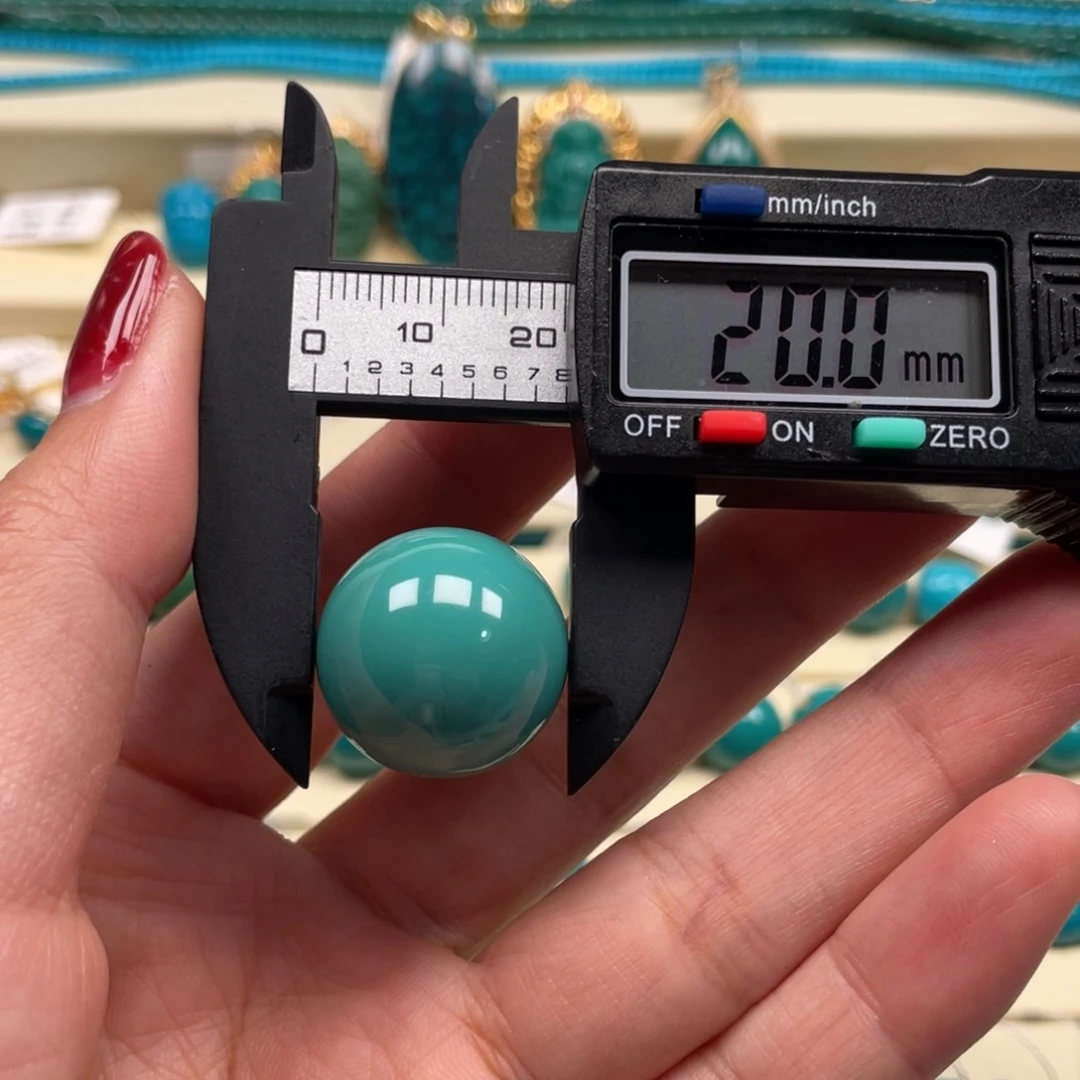 未镶嵌绿松石珠宝奇石圆珠