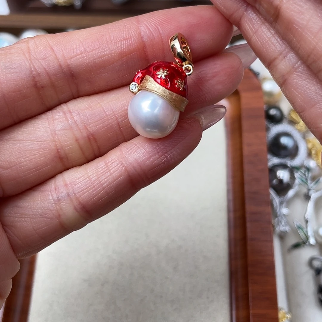 吊坠(不含链)海水珍珠银S925镶嵌