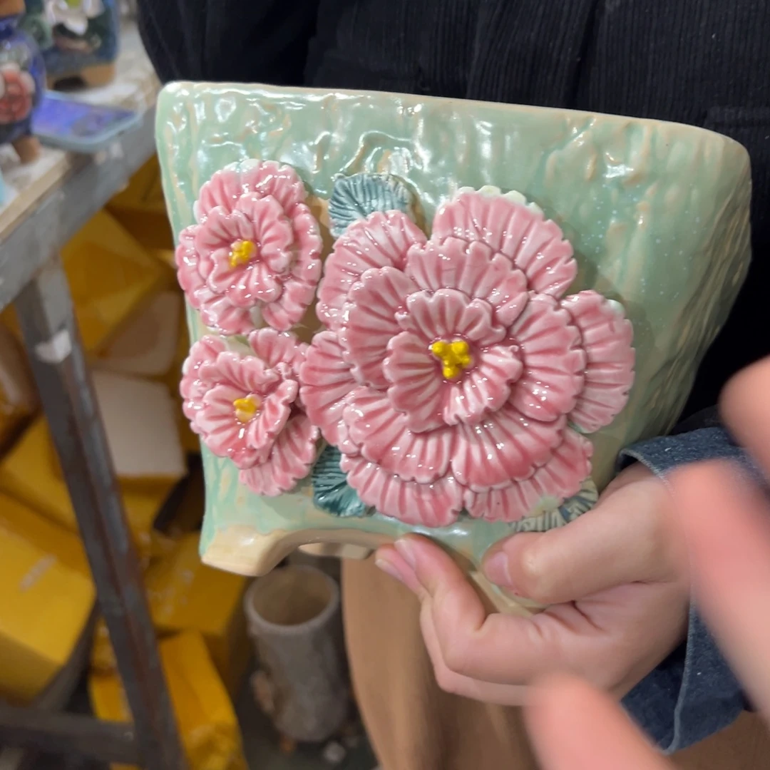 满20发秒退拉黑多肉花盆