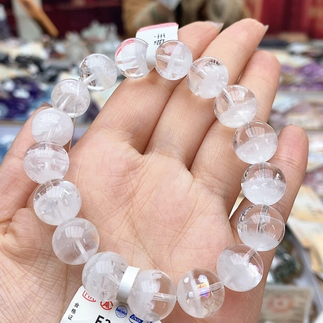 水晶手链未镶嵌E204 白幽灵 12m+