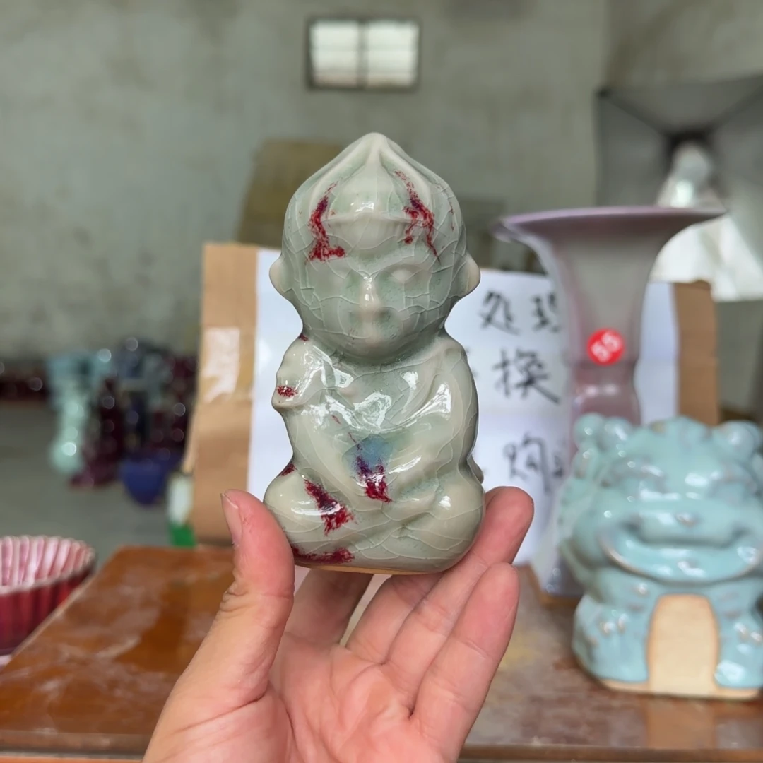 摆件郑家钧瓷摆件微瑕