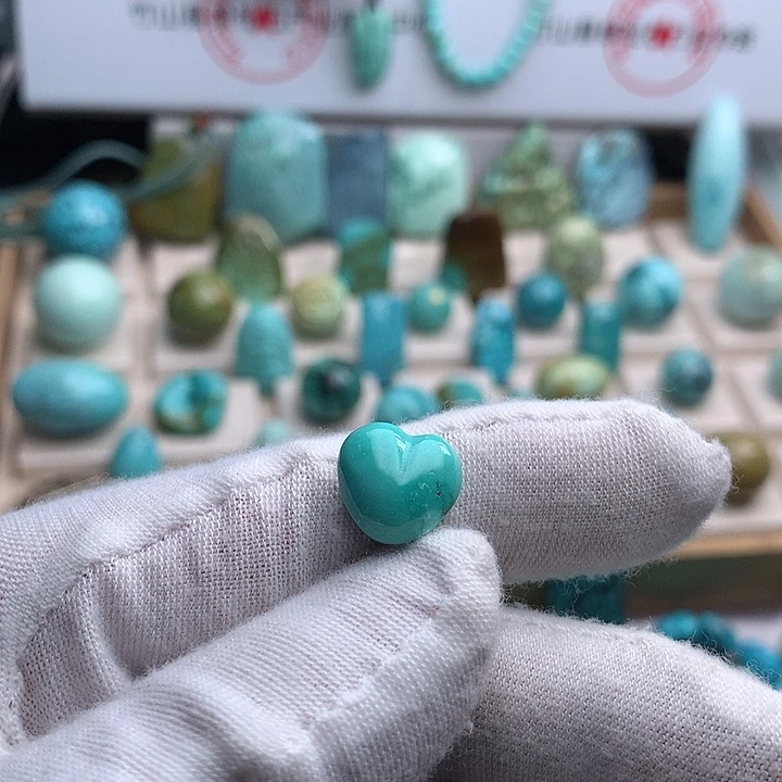 未镶嵌绿松石珠宝奇石玉化爱心