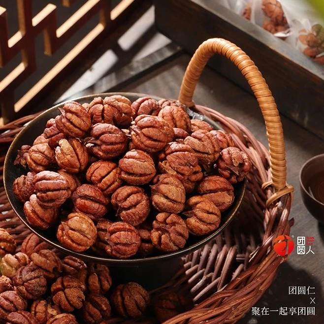 【2025新货上市】团圆人纯手工敲制整颗山核桃仁108克单罐216克礼盒