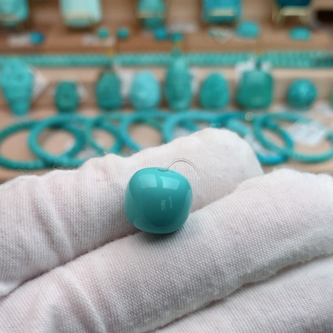未镶嵌绿松石珠宝奇石13mm