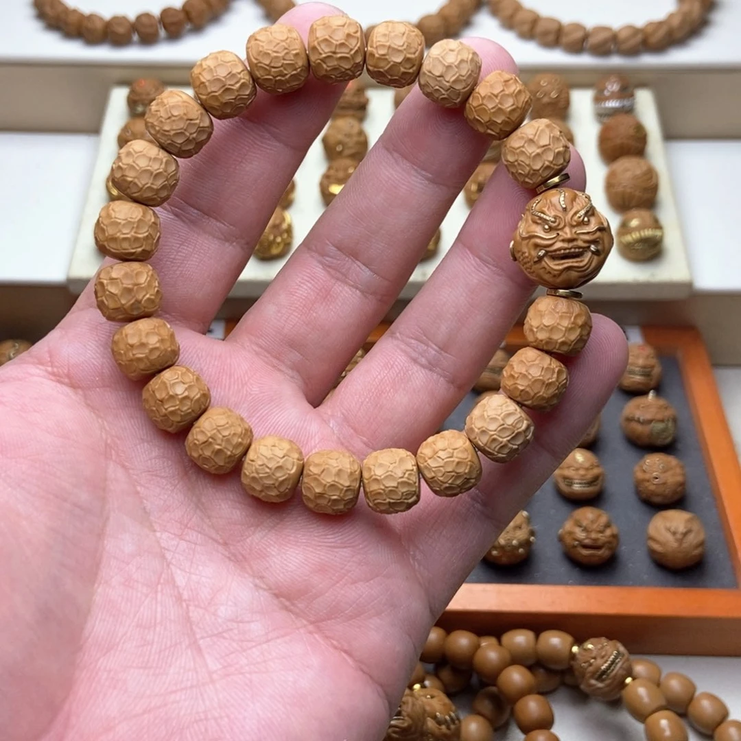 手串文玩核桃猴头核桃全品蛟龙手串➕龙僧单颗