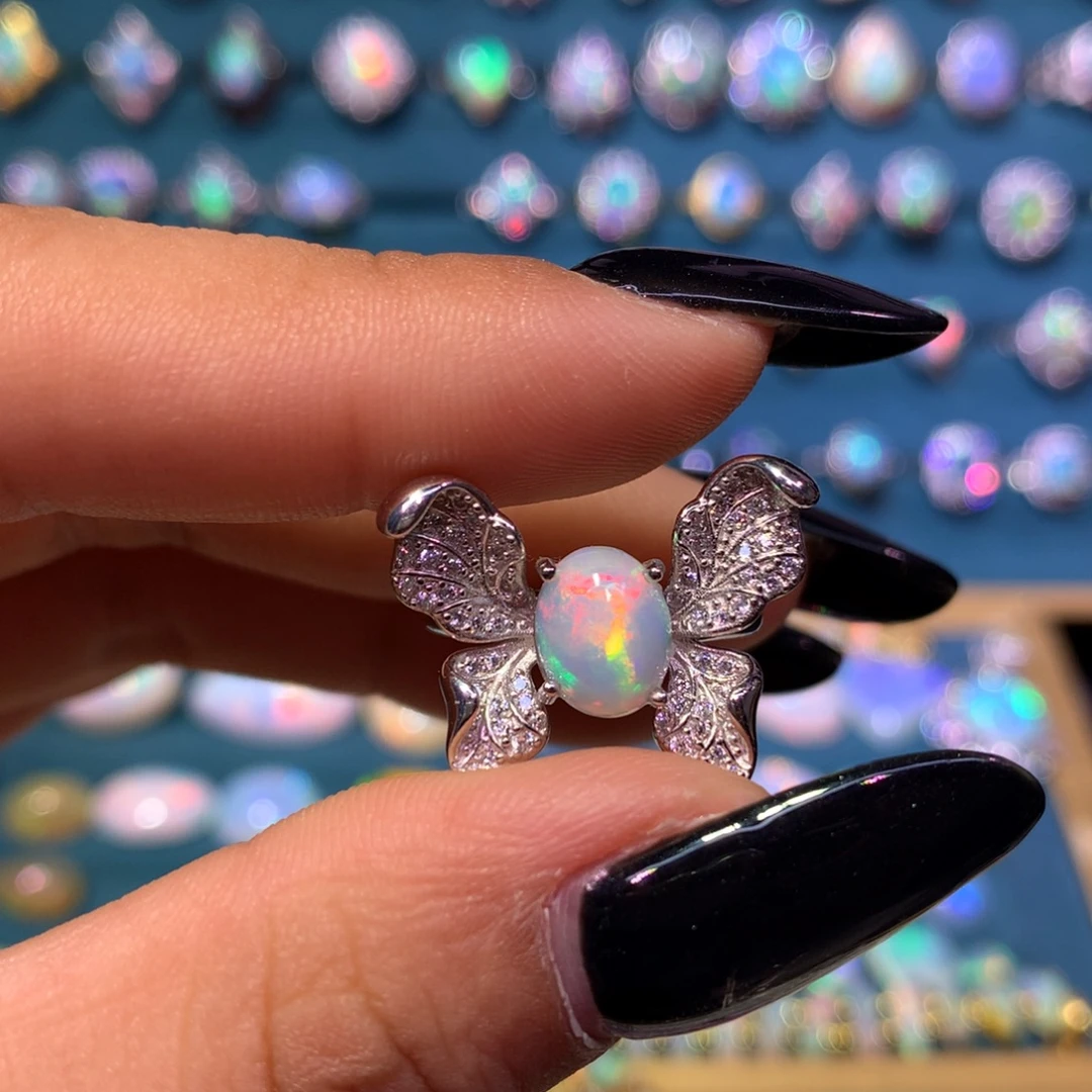 欧泊银S925镶嵌戒指款