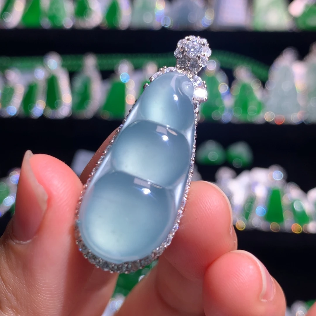【闪购商品】翡翠银S925镶嵌颈饰天然翡翠