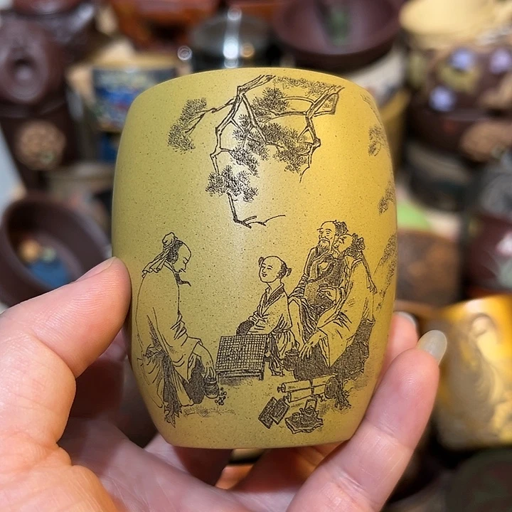 紫砂茶杯宜兴紫砂主人杯