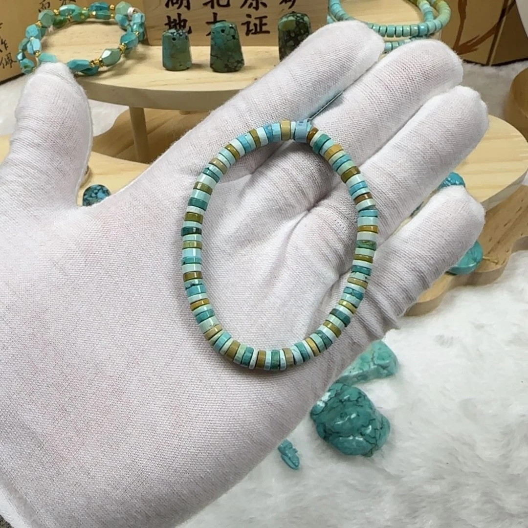 绿松石未镶嵌直切单圈19