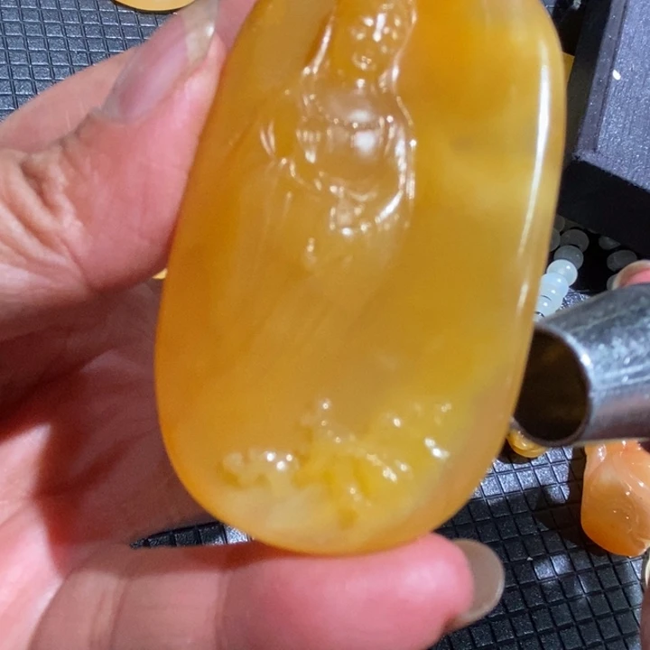 石英质玉（黄龙玉）未镶嵌挂件