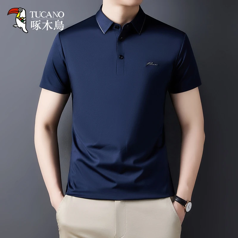 TUCANO/啄木鳥夏季短袖薄款百搭休闲T恤男士透气宽松翻领POLO衫