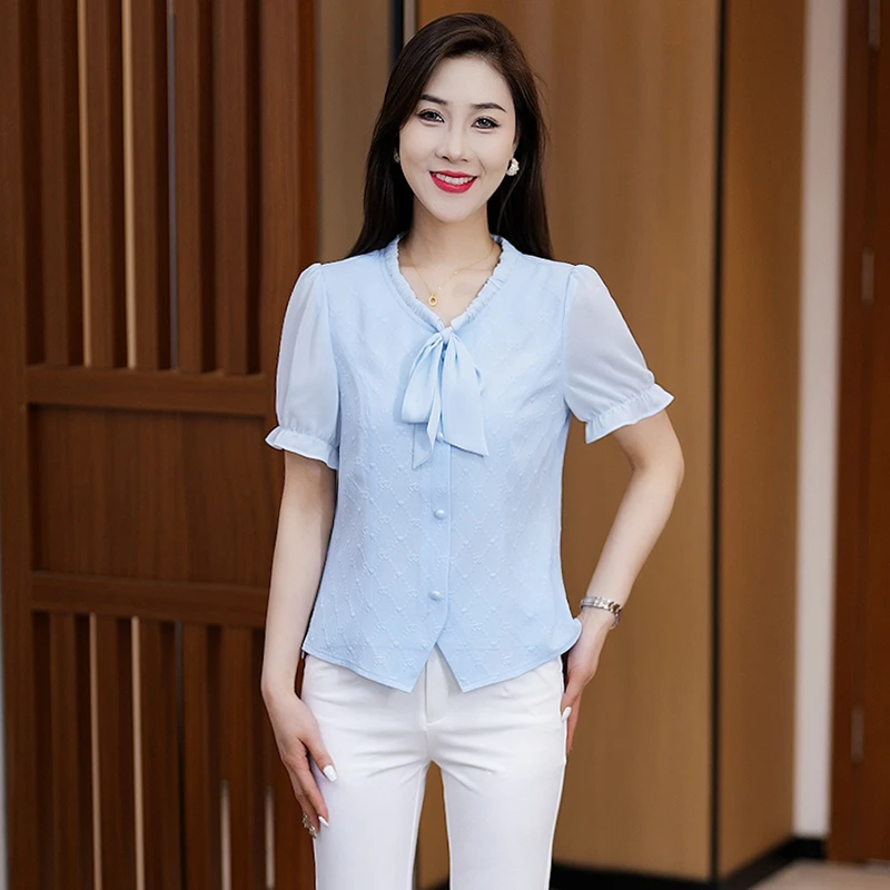2025夏季新款短袖气质法式上衣显瘦时尚修身洋气设计感衬衫小件
