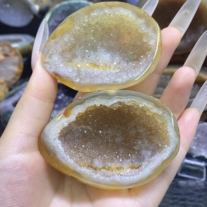 未镶嵌珠宝半成品紫晶彩晶盆