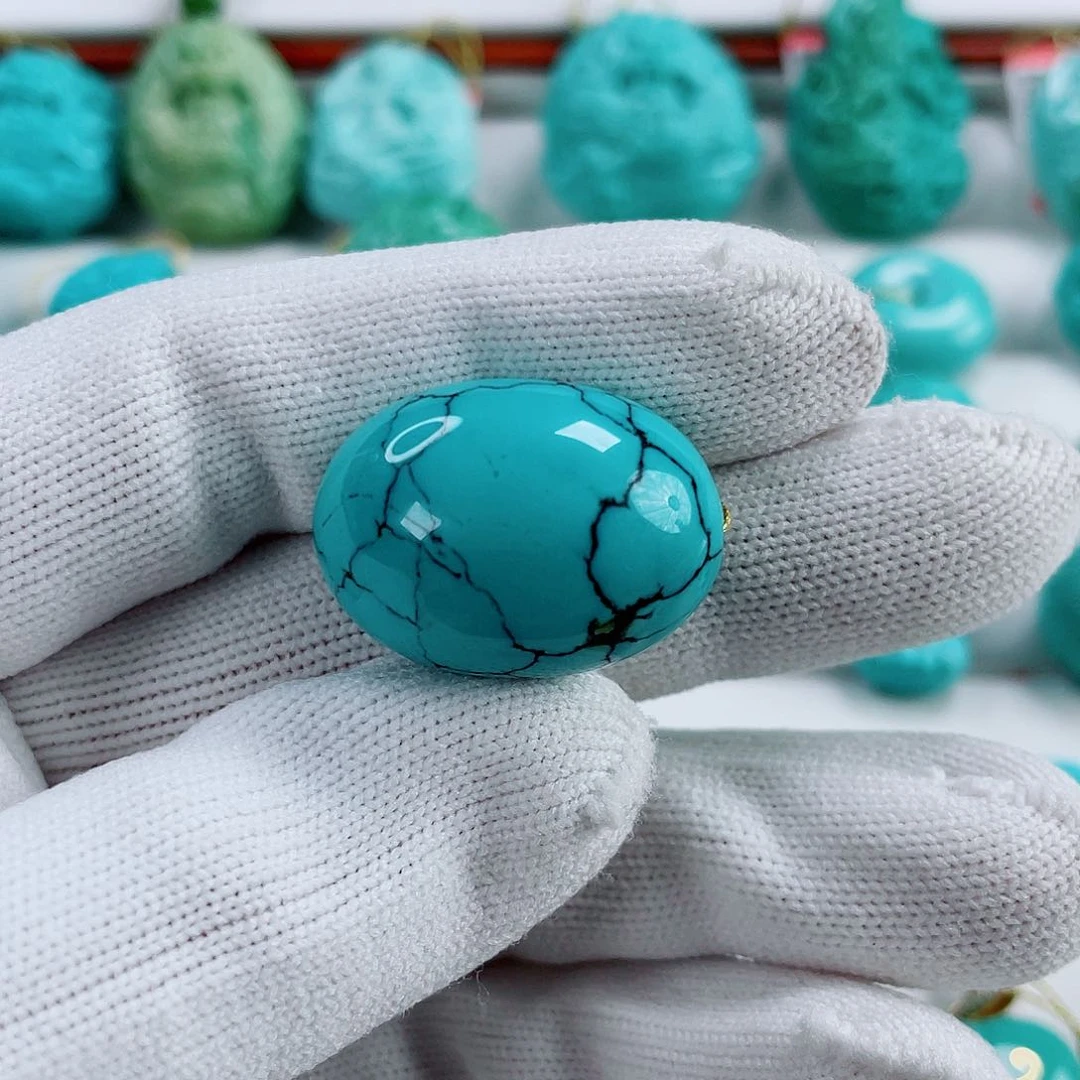 绿松石未镶嵌车挂