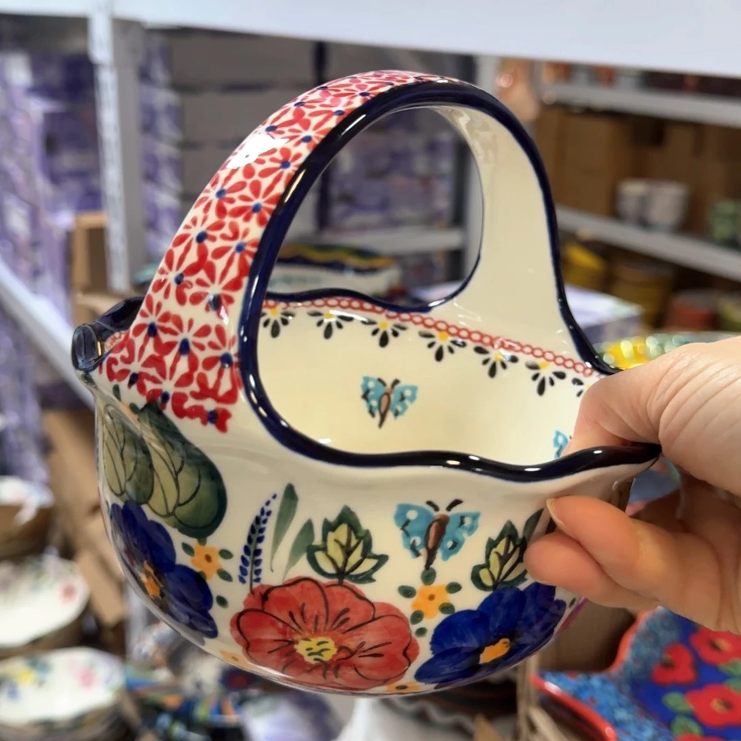 陶瓷花束小提篮一只看图