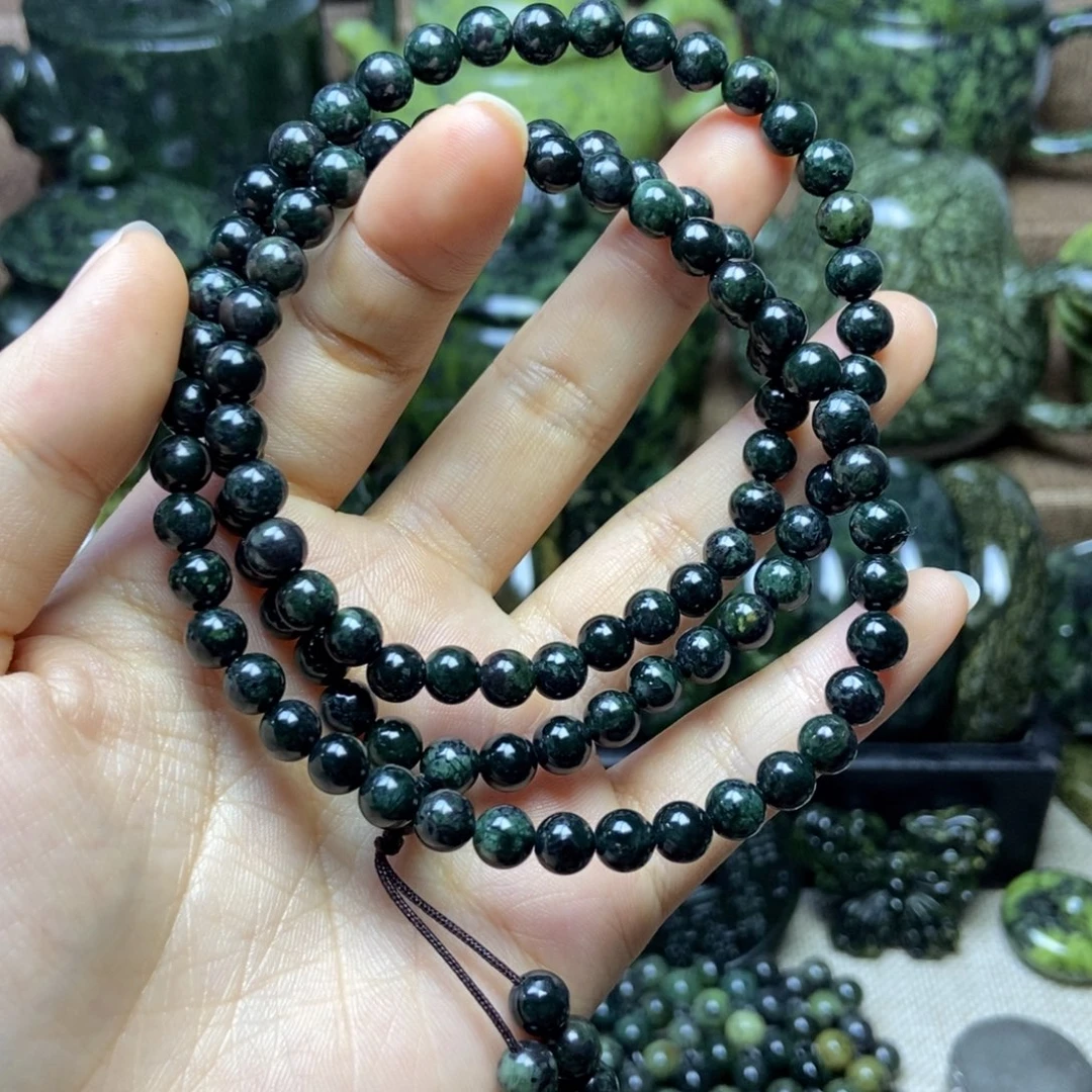 蛇纹石玉未镶嵌药王石项链卡6