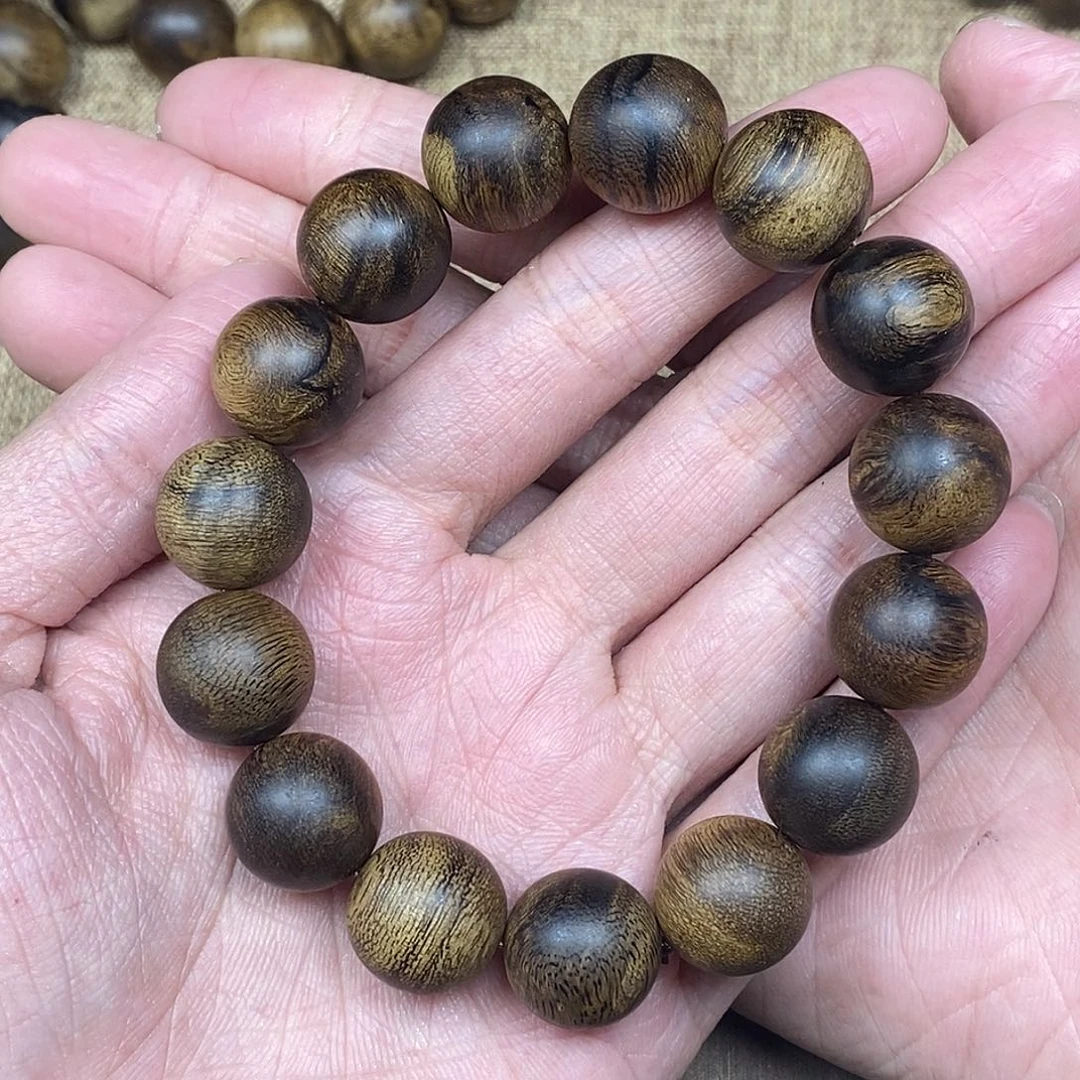 沉香手串越南芽庄白棋楠