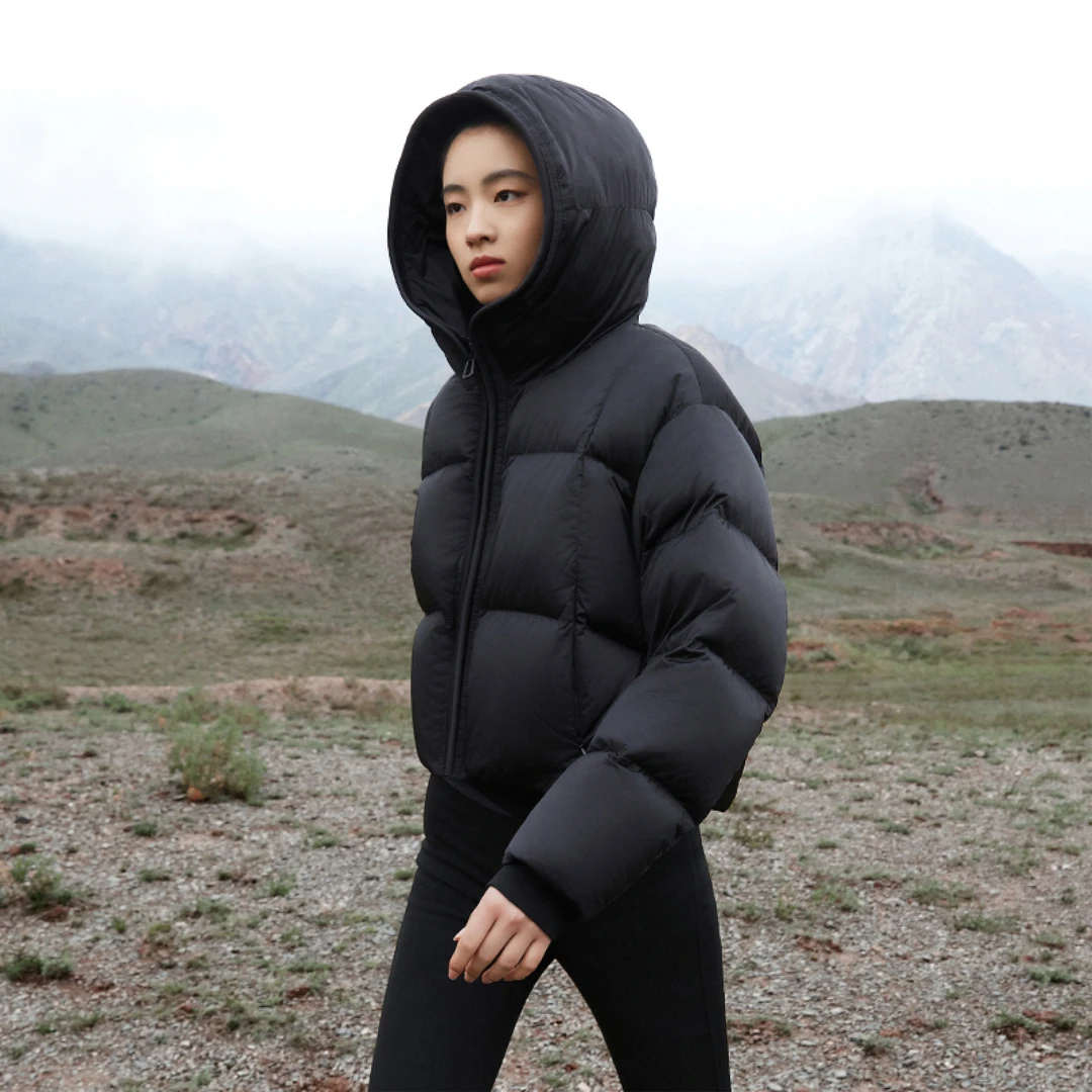 短款肯豆保暖时尚90白鸭绒羽绒服