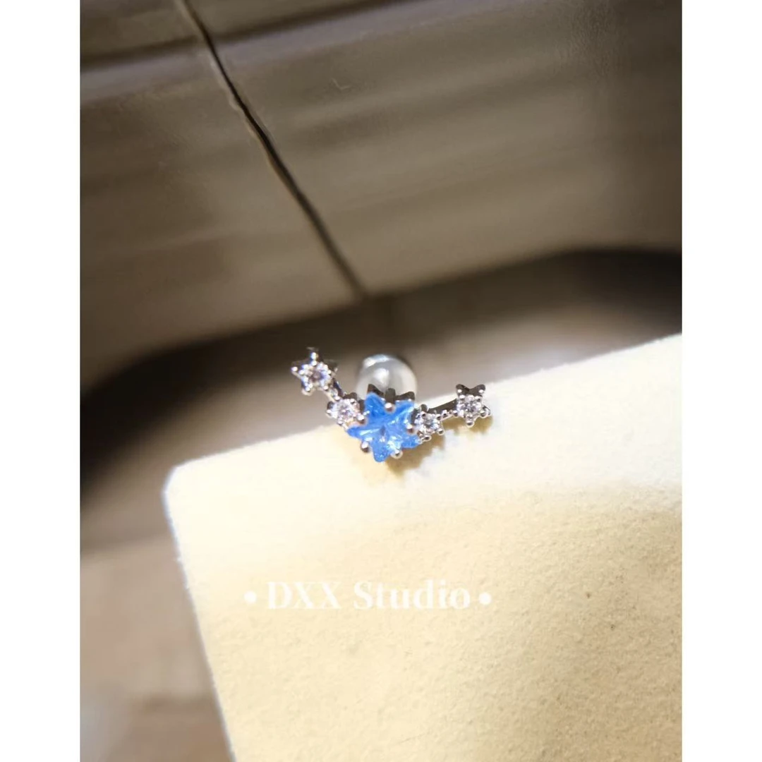 铜合金锆石耳饰 小众设计感轻奢精致ins耳饰45389