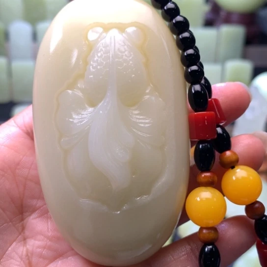 石材方解石手把件