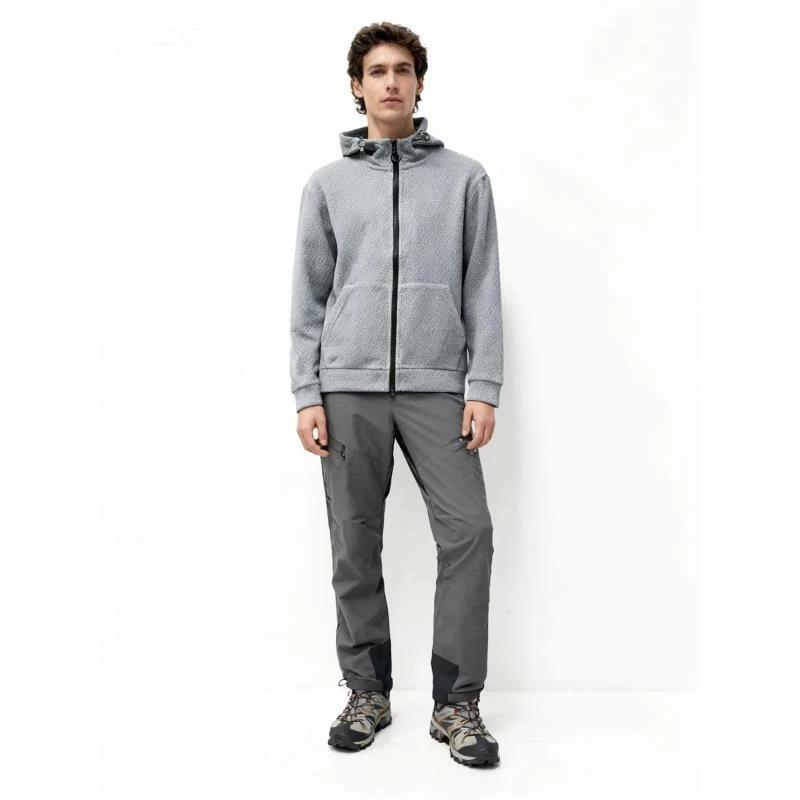 3D蜂窝面料户外百搭休闲双开拉链连帽卫衣外套 Z2342WT