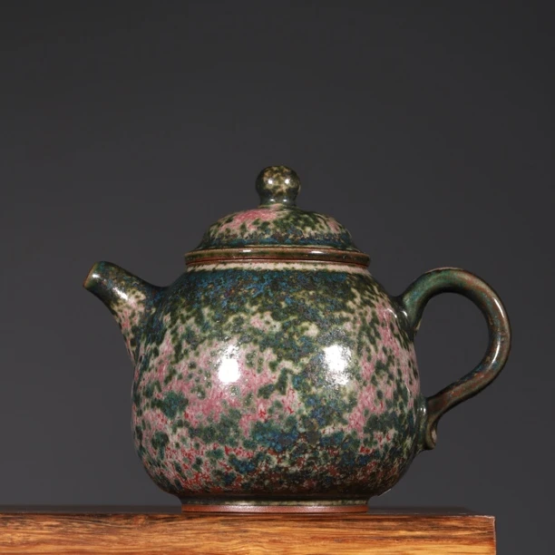 原产地钧瓷茶壶手工单壶名家李自伟炉钧釉将军壶陶瓷泡茶壶单壶