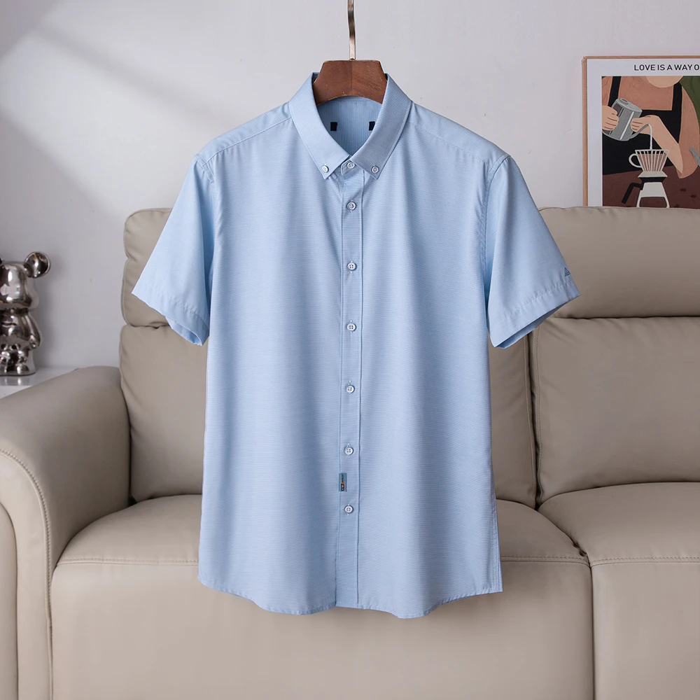 H2Y054撤柜款！顺滑体感！短袖衬衫男夏季休闲衬衣青年潮流半袖上衣