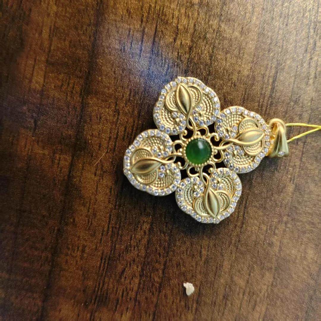 足金999  十字花吊坠
