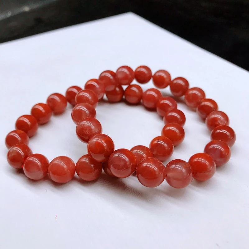 【鼎利源】南红瓦西火焰纹百搭精美手串【多样式发其一】