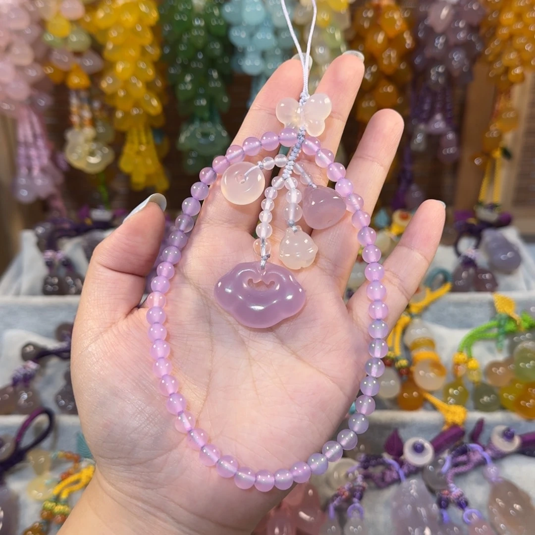 玛瑙/玉髓未镶嵌手机挂件