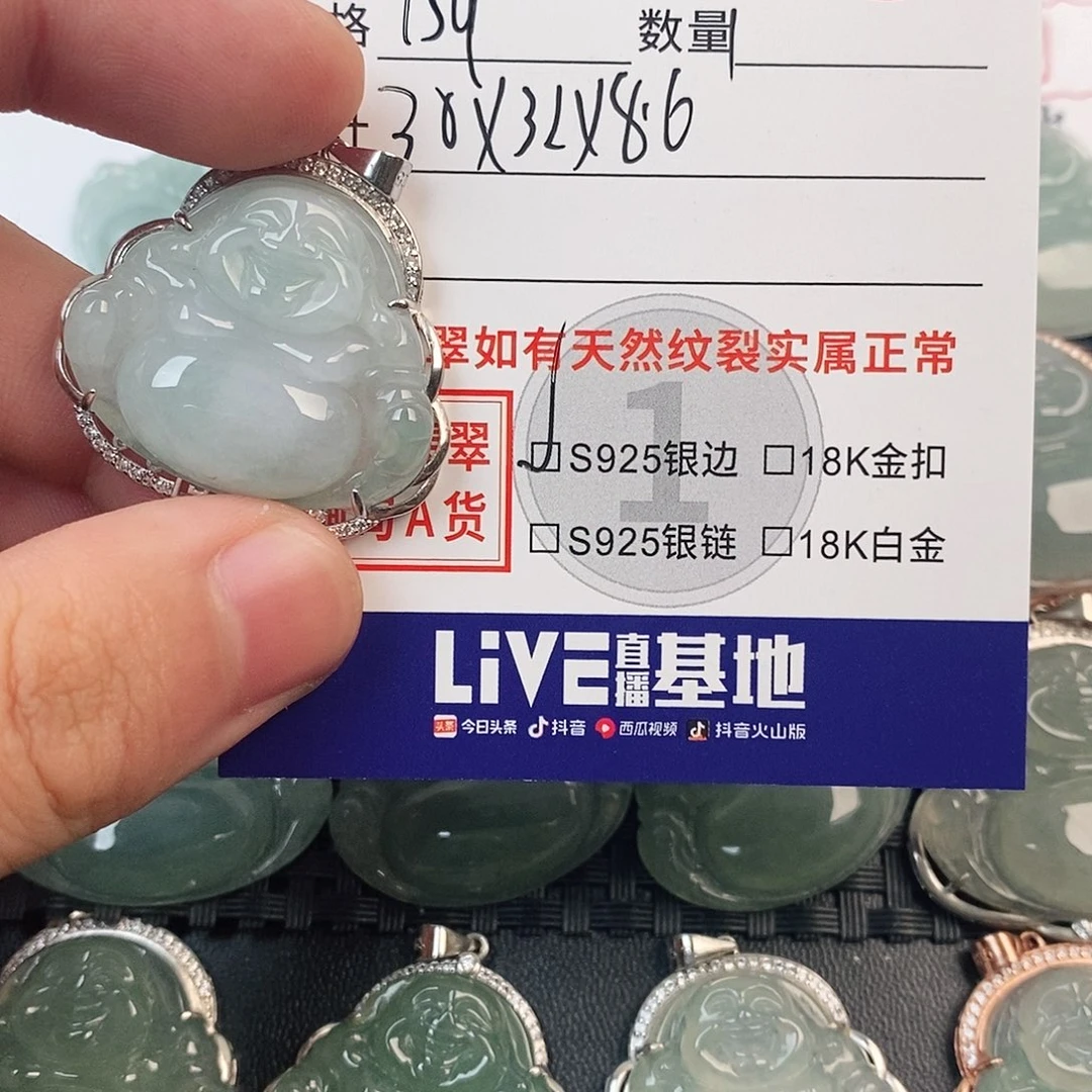 翡翠银S925镶嵌颈饰