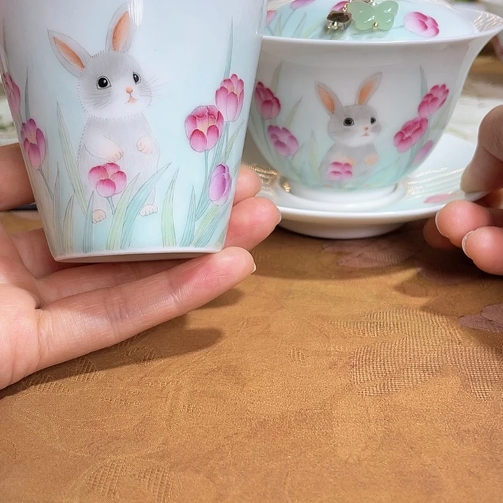 【闪购商品】林*意郁金香三才盖碗➕可乐杯哈哈