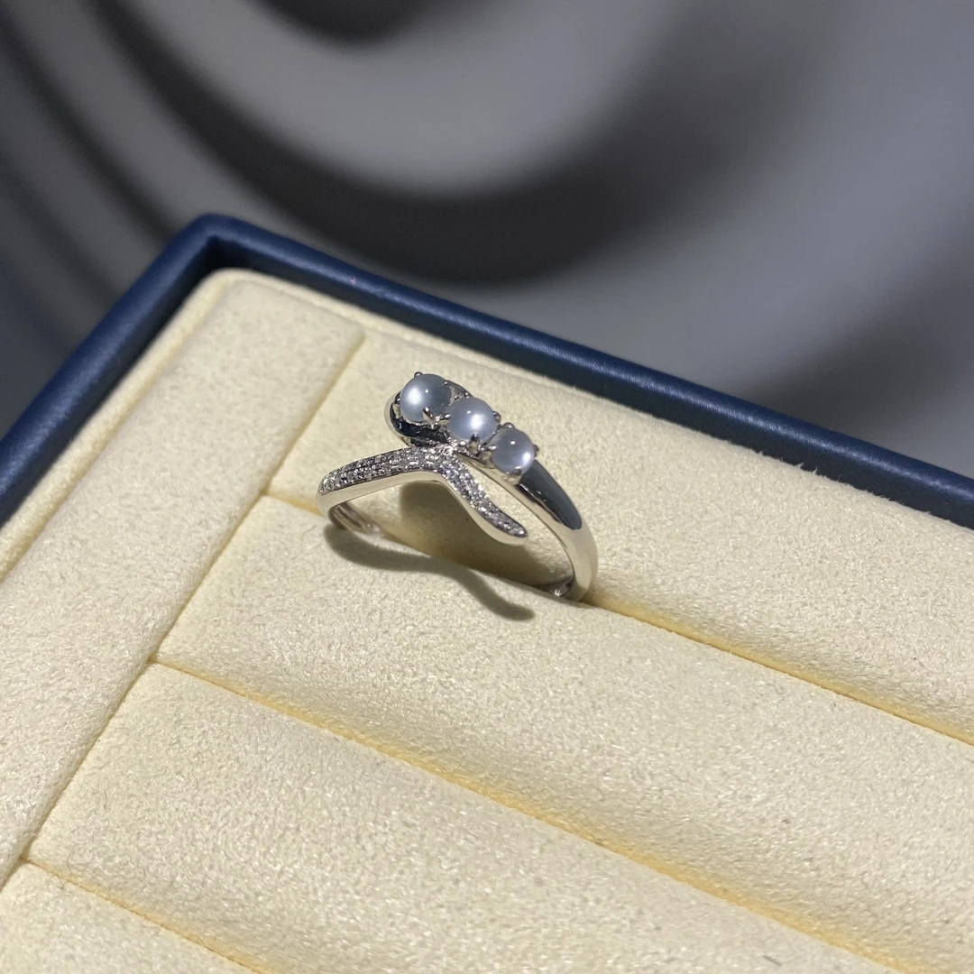 【小雪臻选】白冰翡翠蛇戒-18k金镶嵌-SS101|CXQ1