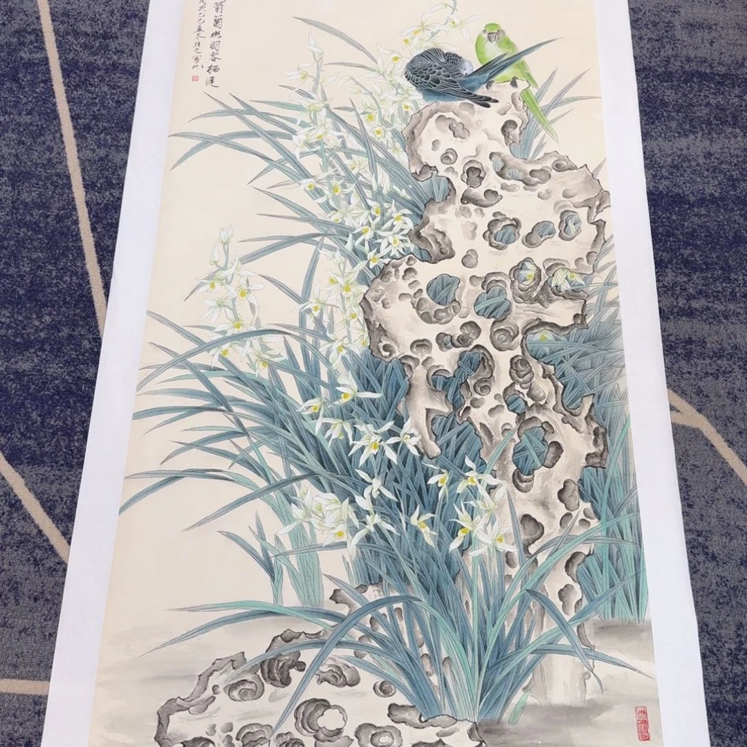 国画国画作品山水花鸟纯手绘