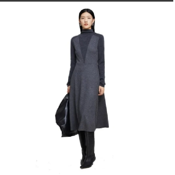 女装秋冬女装新款假两两件长袖连衣裙6D8715100