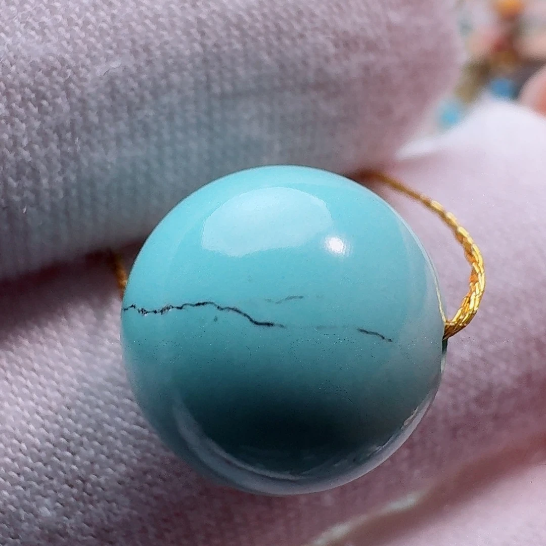 绿松石未镶嵌珠宝奇石圆珠11+