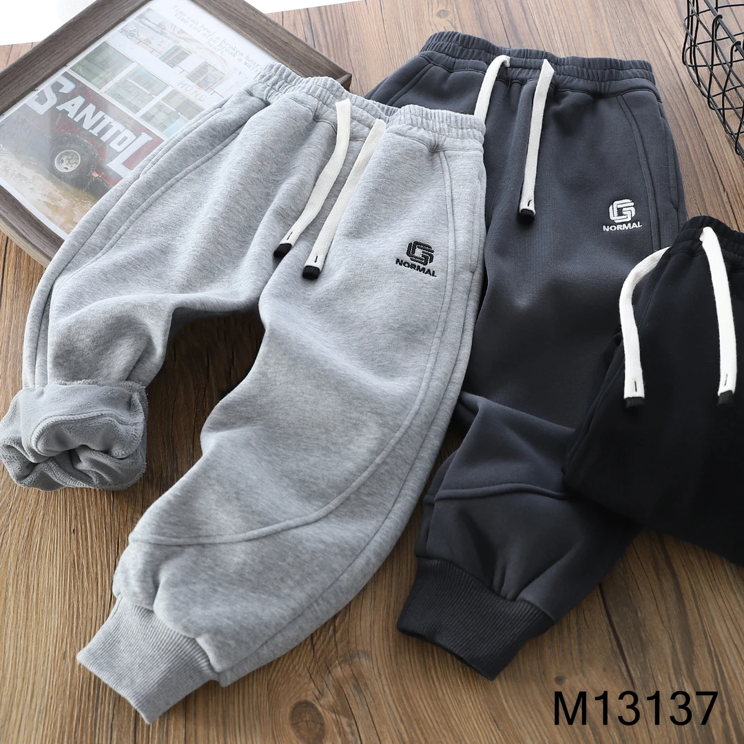 【MIEVE DUCK】冬季加绒卫裤百搭男女童休闲裤13137