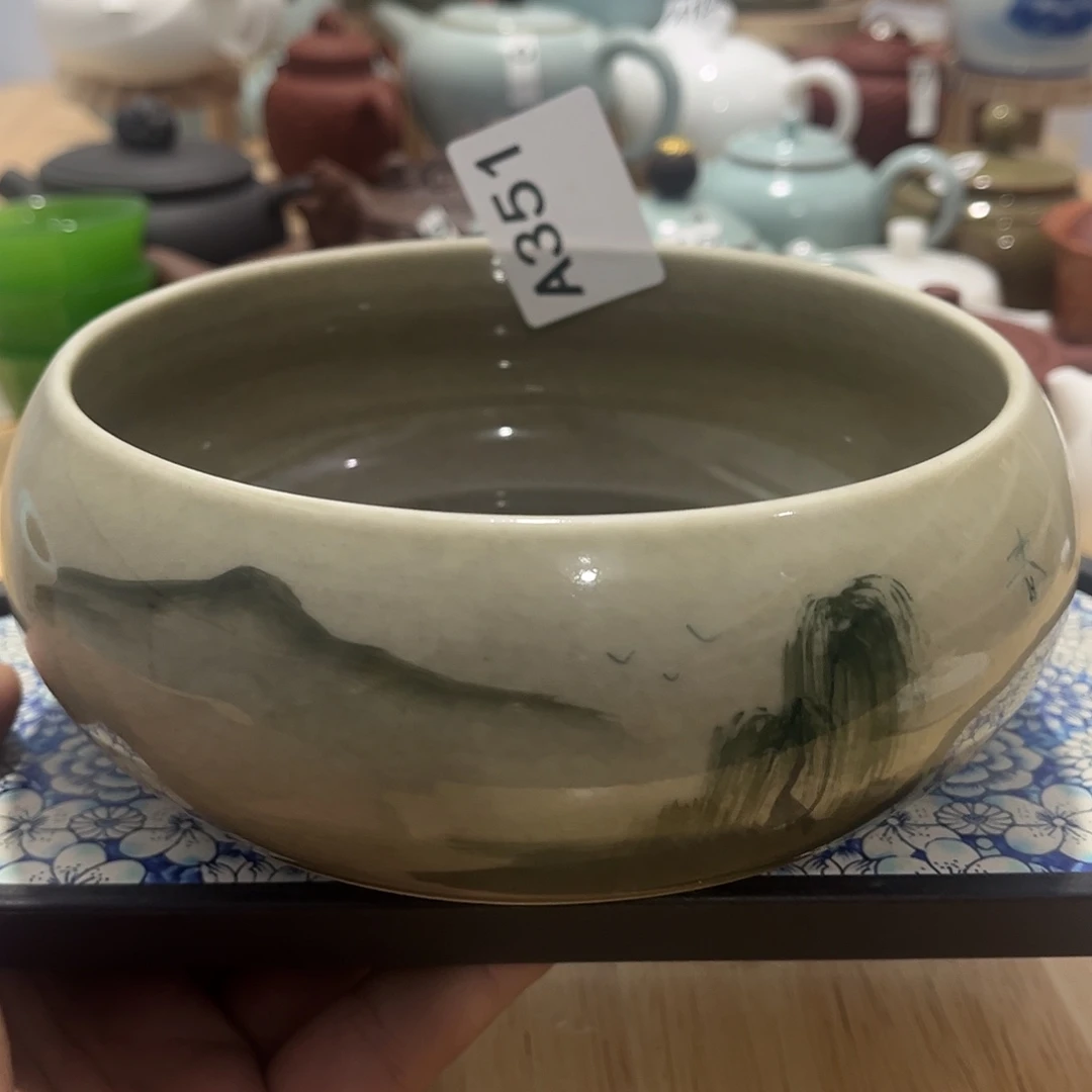 瓷片茶摆件工艺品摆件666
