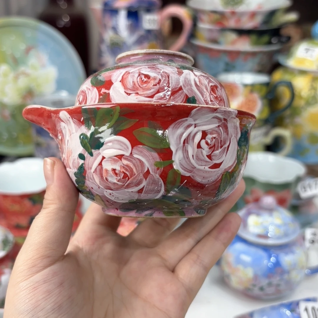 景德镇手绘高温釉下彩陶瓷茶具