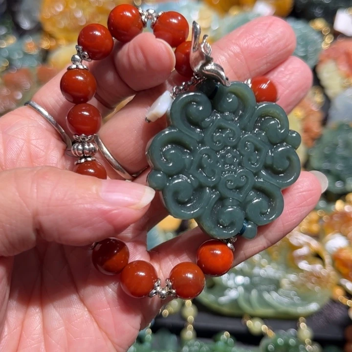 岫玉未镶嵌岫玉吊坠